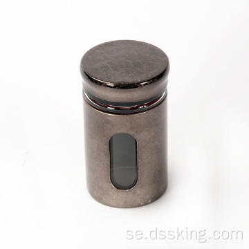 Hot Selling Black Hexagonal Spice Jars Set tätade kan hålla fräscha och enkla att rengöra. Det kan användas i köket